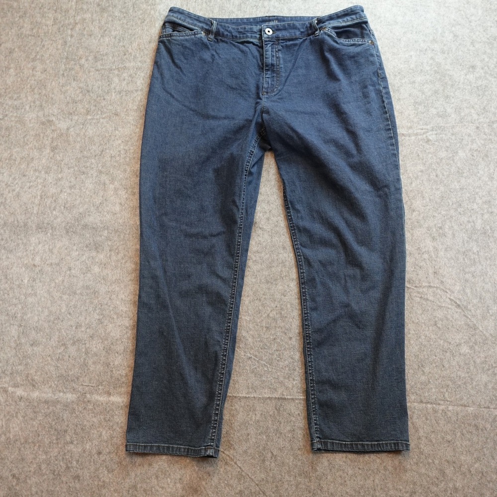 J Jill Jeans Womens 16 Petite Blue Denim Tried and True Fit Slim Ankle